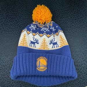 Warriors Festive Pom Pom Beanie